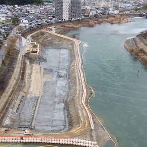 瀬田川洗堰下流右岸河道掘削工事